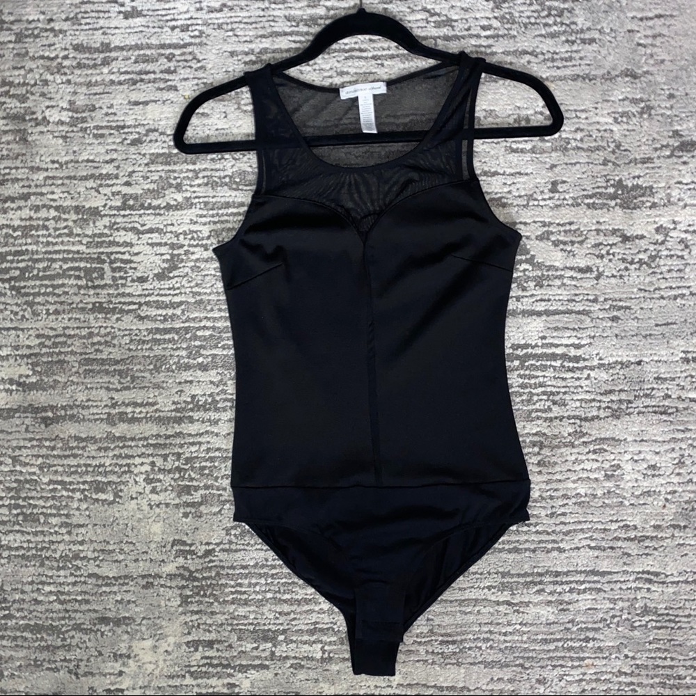 NWOT Black Bodysuit with Mesh detailing